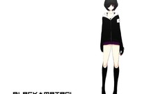 Text blood white background gloves skirts anime girls 