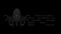 Text Cthulhu black background