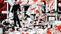 Text death blood massacre selective coloring Dark Horse Comics 