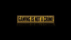 Text gaming black background crime