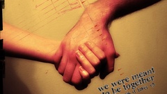 Text hands holding hands