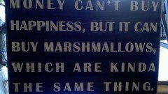 Text happiness Money signs marshmallow