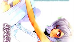 Text loveless purple hair