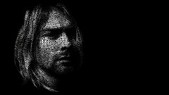 Text Music black background nirvana kurt cobain typographic 