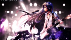 Text Music lights headphones concert red eyes instruments 