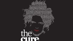 Text Music Typography silhouettes backgrounds the cure