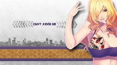 Text navel buildings blondes tattoos cities long hair anime 