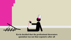 Text paint stick figures