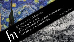 Text paintings drawings Vincent van Gogh Starry Night Quotes 