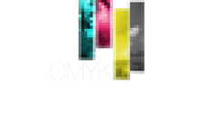 Text pixel art CMYK