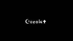 Text religion coexist black