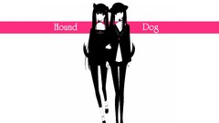 Text Shoes collar white background Shorts smiling long hair 