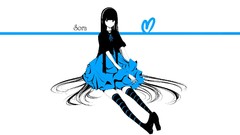 Text Shoes dress collar white background sitting smiling long 