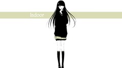 Text Shoes white background Hearts skirts long hair anime girls 