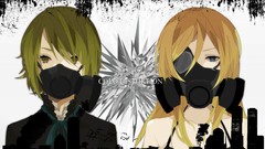 Text Skyscrapers Ribbons faces buildings blondes cities long 