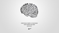 Text Sports Typography white background Nike just do it