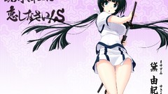 Text Swords anime girls blue eyes brunettes upskirt tennis 