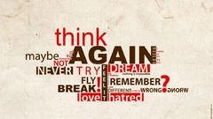 Text thinking Typography wordcloud