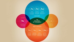 Text Typography font Evolution multicolor diagram Simple 