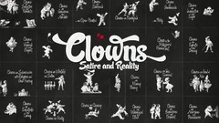 Text Typography funny drawings clowns reality artwork satire