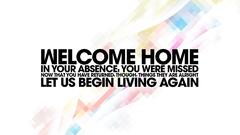 Text Typography welcome home