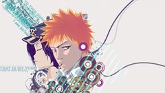 Text Typography white background circles joint bleach kurosaki 