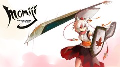Text weapons hats shield white hair red eyes Ribbons Swords 