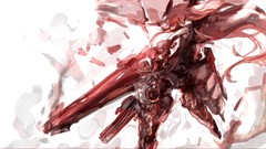 Text weapons wings devil long hair touhou redheads video games 