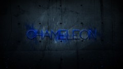 Textures blue text chameleon