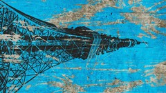 Textures blue Wood Towers Tokyo Tower digital art