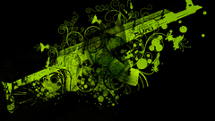 Textures patterns Green abstract gun shades shapes AK47