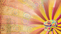 Textures Rays Abstraction patterns retro bus colorful