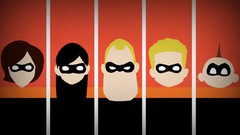 The Incredibles superheroes minimalistic blo0p