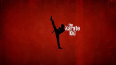 The Karate Kid red background silhouettes movie posters