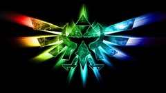 The legend of zelda triforce vivid colors