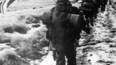 The royal Marines yomp