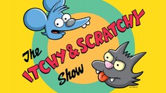 The Simpsons cartoon cats mice TV series yellow background