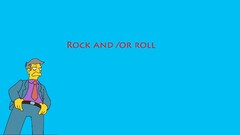 The Simpsons Typography Simple Background cyan cyan background