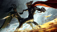 Thor fight hammer artwork