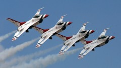 Thunderbirds widescreen airplanes f-16 fighting falcon jet 