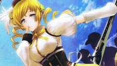 Tie nails blondes blue eyes mahou shoujo madoka magica tomoe 