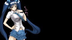 Tie skirts blue hair