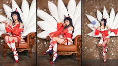 Tile asians League of Legends cosplay ahri miyuko