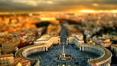 Tilt-shift vatican city upscaled St. Peter Square