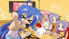 Time Anime anime girls lucky star hiiragi kagami izumi konata 