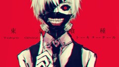 Tokyo Ghoul Kaneki Ken Anime anime boys red background face mask