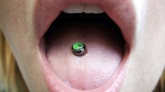 Tongue piercings mouth