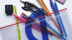 Tools pens Objects compasses