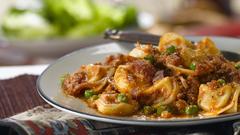 Tortellini ) With bacon