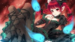 Touhou black dress redheads